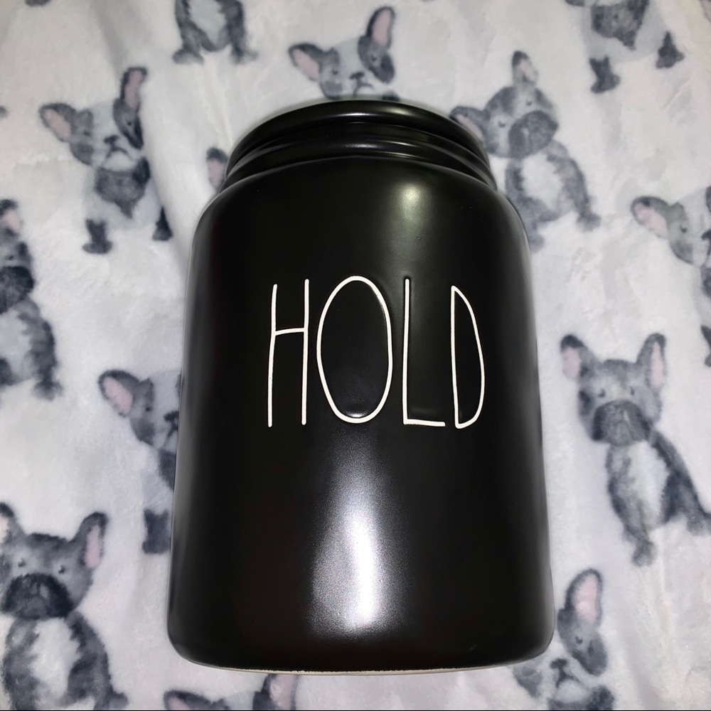 NWT RAE DUNN “HOLD” JAR WITH LID
